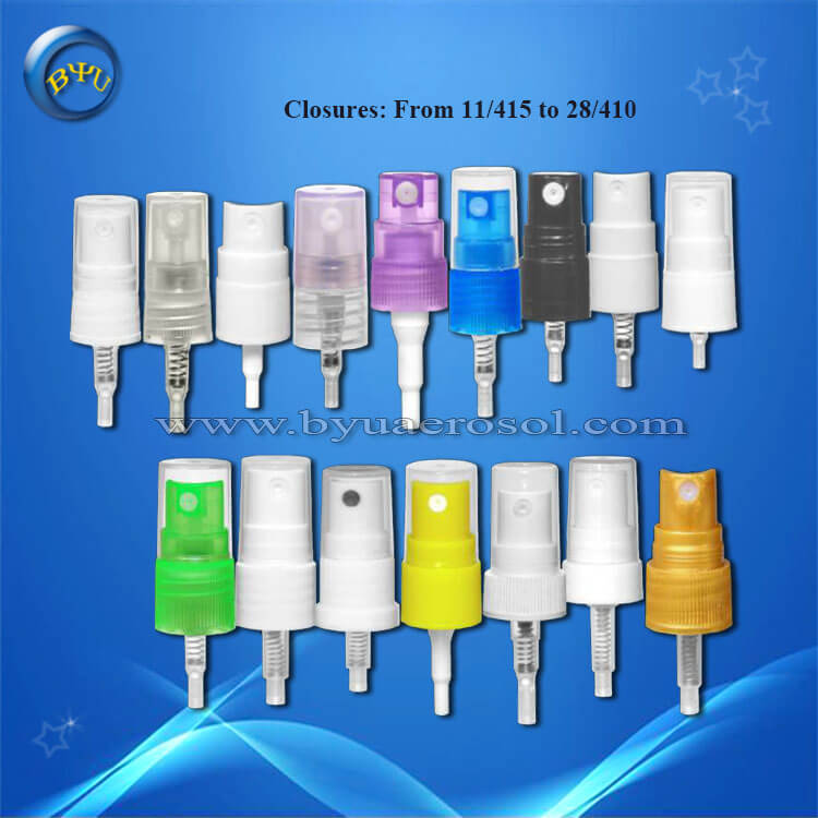 high quality 11mm 18mm 20mm 24mm 25mm 28mm plastic perfume pump nozzle mist sprayer head BYU GROUP