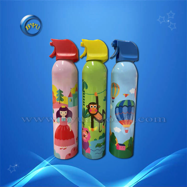 Multi-color Trigger Nozzle Aluminum Aerosol Can, Cartoon Refill Can for Foam Cleansing Spray